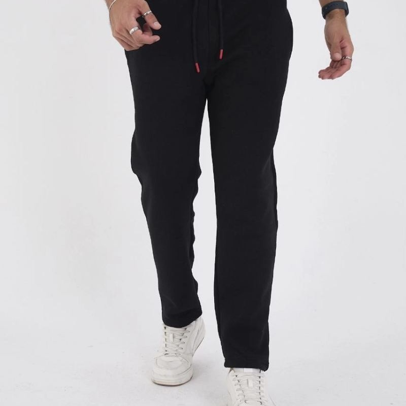 Erkek Üç İplik Basic Eşofman Pantolon - Siyah Erkek Üç İplik Basic Eşofman Pantolon - Siyah