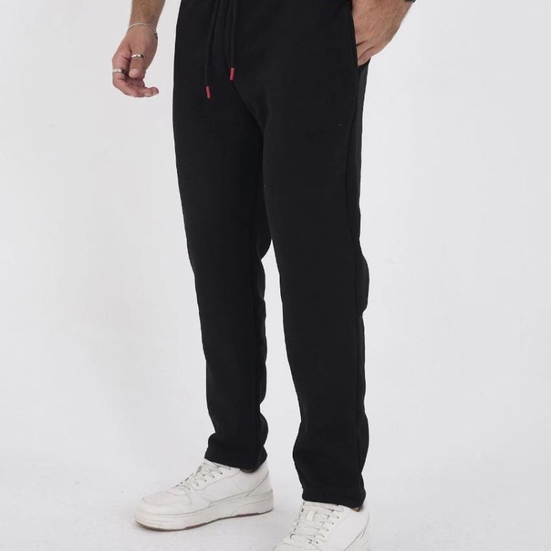 Erkek Üç İplik Basic Eşofman Pantolon - Siyah Erkek Üç İplik Basic Eşofman Pantolon - Siyah