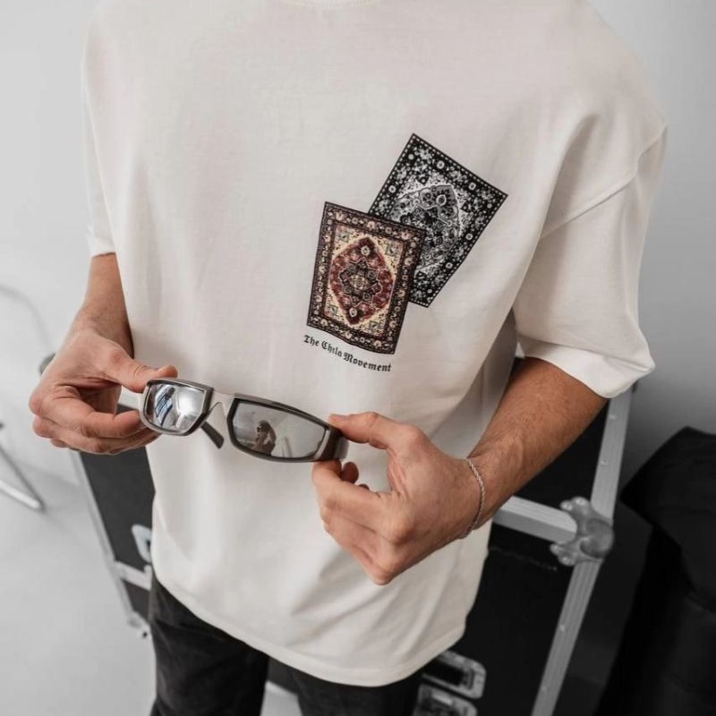 Erkek Yazlık Bisiklet Yaka Baskılı Regular Fit Tişört Kısa Kol T-Shirt - Beyaz Erkek Yazlık Bisiklet Yaka Baskılı Regular Fit Tişört Kısa Kol T-Shirt - Beyaz