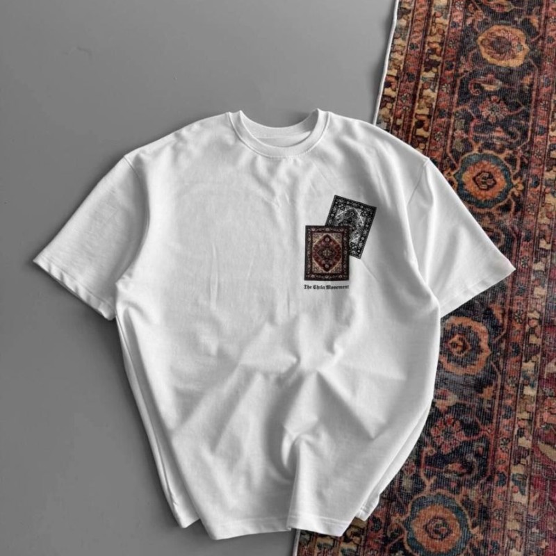 Erkek Yazlık Bisiklet Yaka Baskılı Regular Fit Tişört Kısa Kol T-Shirt - Beyaz Erkek Yazlık Bisiklet Yaka Baskılı Regular Fit Tişört Kısa Kol T-Shirt - Beyaz