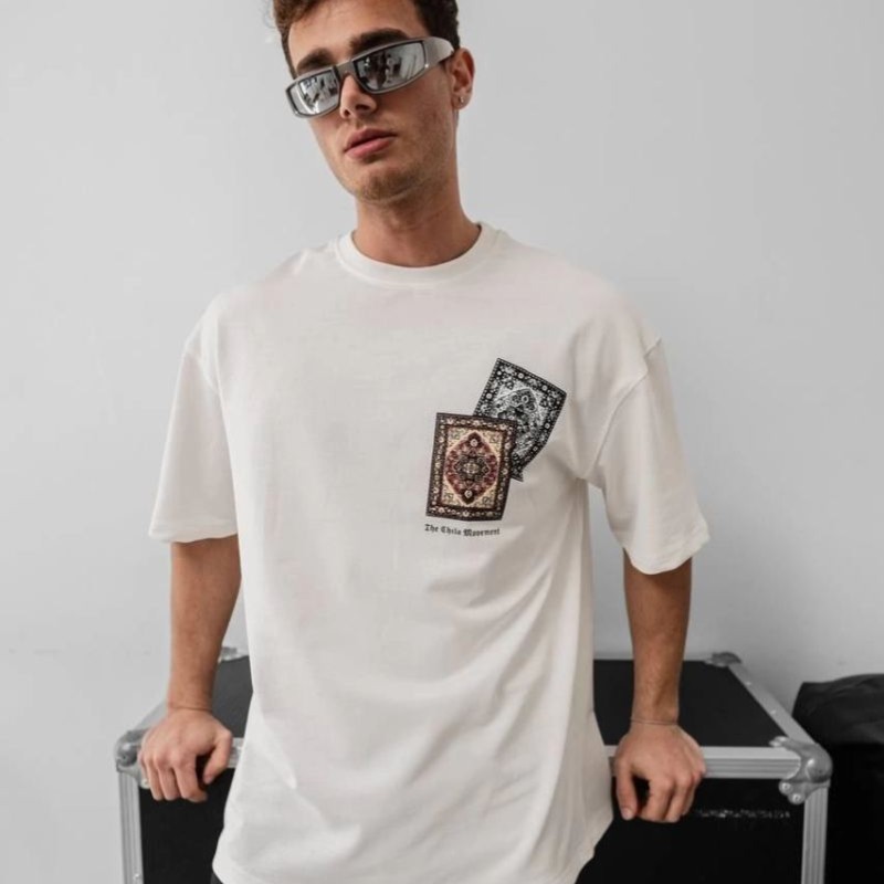 Erkek Yazlık Bisiklet Yaka Baskılı Regular Fit Tişört Kısa Kol T-Shirt - Beyaz Erkek Yazlık Bisiklet Yaka Baskılı Regular Fit Tişört Kısa Kol T-Shirt - Beyaz