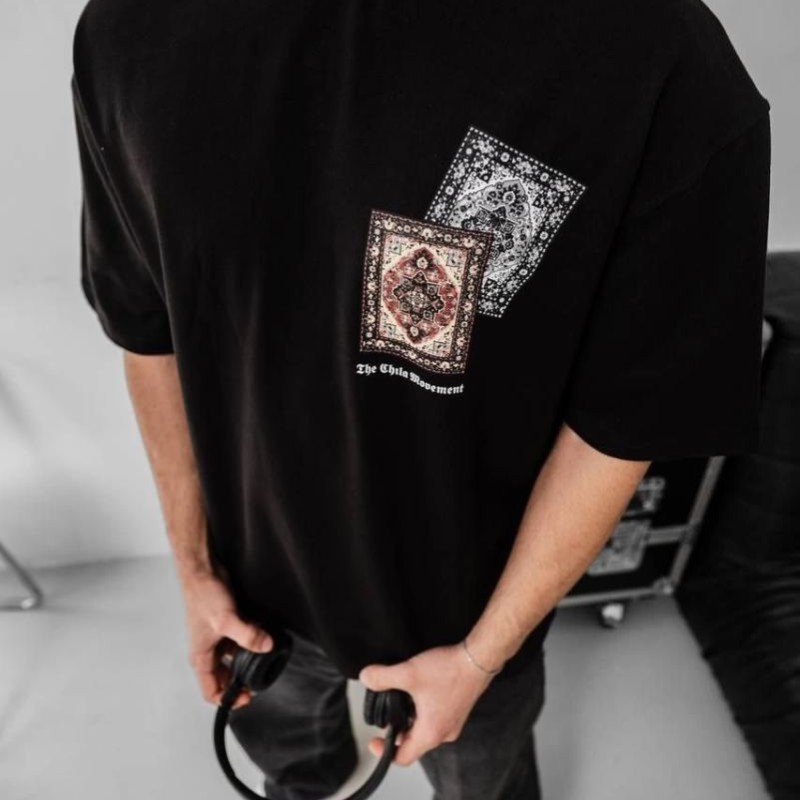 Erkek Yazlık Bisiklet Yaka Baskılı Regular Fit Tişört Kısa Kol T-Shirt - Siyah Erkek Yazlık Bisiklet Yaka Baskılı Regular Fit Tişört Kısa Kol T-Shirt - Siyah