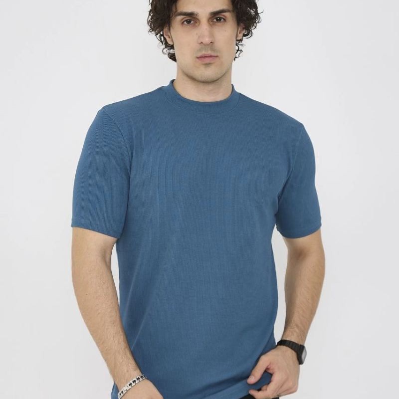 ERKEK Yazlık Tişört Bisiklet Yaka T-Shirt- Turkuaz ERKEK Yazlık Tişört Bisiklet Yaka T-Shirt- Turkuaz