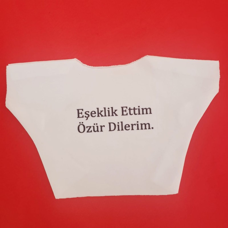 Eşeklik Ettim Yazılı Peluş Oyuncak Tişörtü Eşeklik Ettim Yazılı Peluş Oyuncak Tişörtü