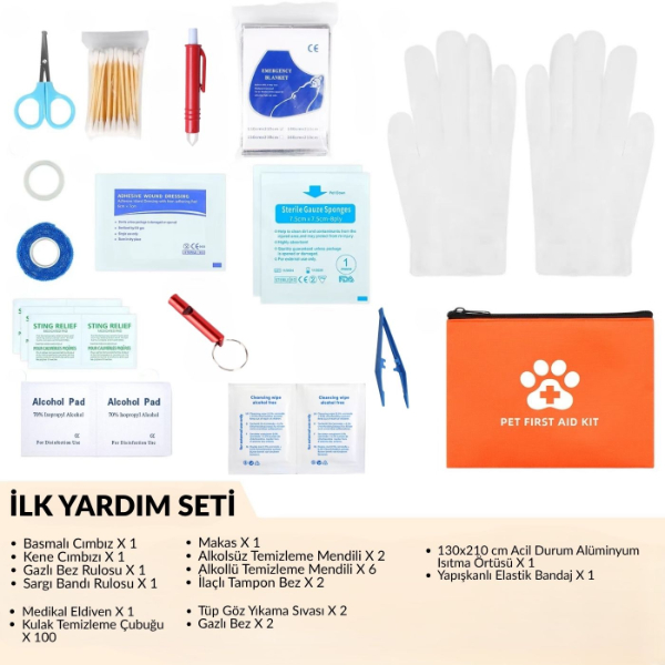 Evcil Hayvan İlk Yardım Seti Çantası Evcil Hayvan İlk Yardım Seti Çantası