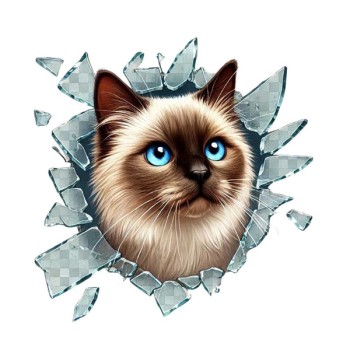 Fulcar Kedi Tasarımlı Araç Stickerı Fulcar Kedi Tasarımlı Araç Stickerı