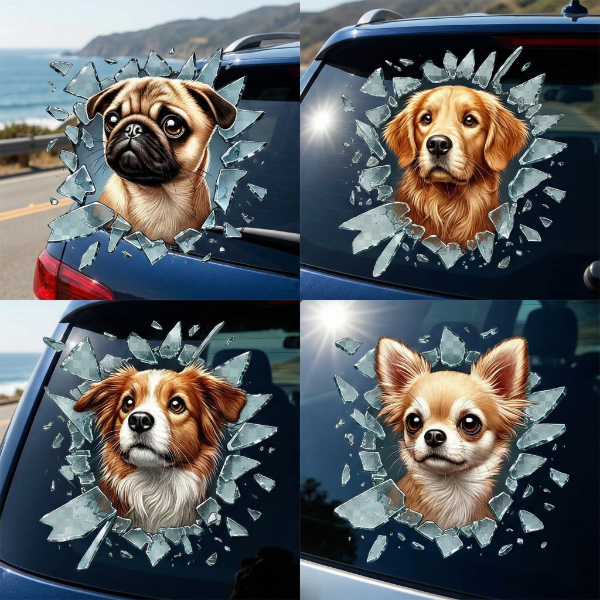 Fulcar Köpek Tasarımlı Araç Stickerı Fulcar Köpek Tasarımlı Araç Stickerı