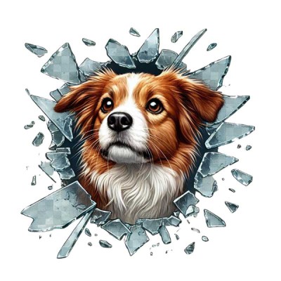 Fulcar Köpek Tasarımlı Araç Stickerı Fulcar Köpek Tasarımlı Araç Stickerı