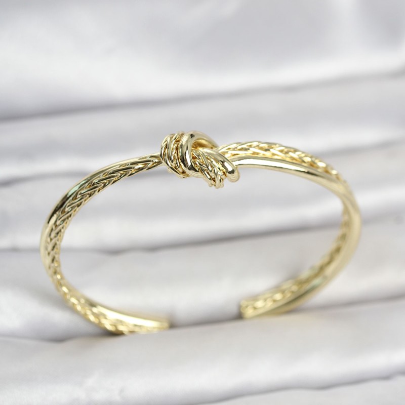 Gold Renk Düğüm Model Pirinç Kadın Bileklik Gold Renk Düğüm Model Pirinç Kadın Bileklik