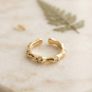 Gold Renk Kemik Model Zirkon Taşlı Kadın Yüzük Gold Renk Kemik Model Zirkon Taşlı Kadın Yüzük
