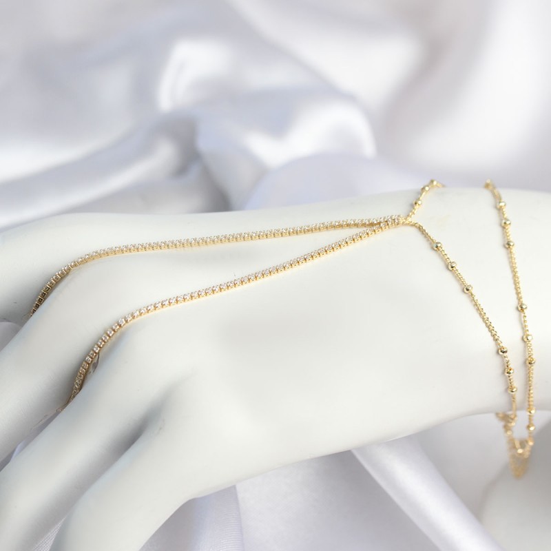 Gold Renk Minimal Zirkon Taşlı Su Yolu Model Şahmeran Gold Renk Minimal Zirkon Taşlı Su Yolu Model Şahmeran
