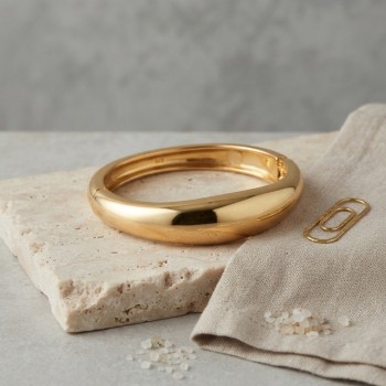 Gold Renk Pirinç Bombe Model Vintage Kelepçe Bilezik