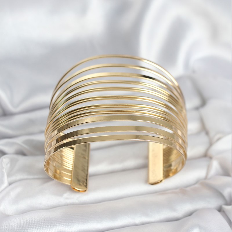 Gold Renk Pirinç Kaburga Model Kadın Bileklik Gold Renk Pirinç Kaburga Model Kadın Bileklik