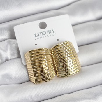 Gold Renk Pirinç Vintage Esintili Statement Küpe Gold Renk Pirinç Vintage Esintili Statement Küpe