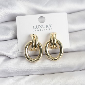 Gold Renk Pirinç Vintage Kadın Küpe Gold Renk Pirinç Vintage Kadın Küpe