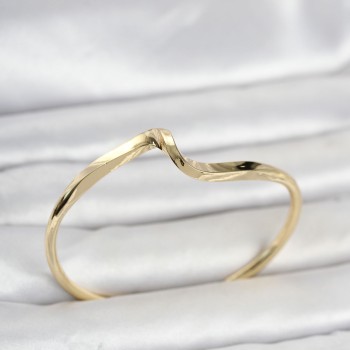 Gold Renk Pirinç Zikzak Model Kadın Bileklik Gold Renk Pirinç Zikzak Model Kadın Bileklik