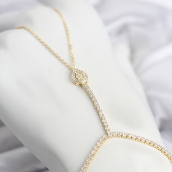 Gold Renk Pirinç Zirkon Taşlı Damla Model Şahmeran Gold Renk Pirinç Zirkon Taşlı Damla Model Şahmeran