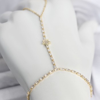 Gold Renk Pirinç Zirkon Taşlı Yıldız Model Şahmeran Gold Renk Pirinç Zirkon Taşlı Yıldız Model Şahmeran