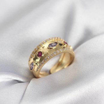 Gold Renk Zirkon Taşlı Vintage Kadın Yüzük Gold Renk Zirkon Taşlı Vintage Kadın Yüzük