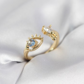 Gözyaşı Model Gold Renk Zirkon Taşlı Kadın Yüzük Gözyaşı Model Gold Renk Zirkon Taşlı Kadın Yüzük