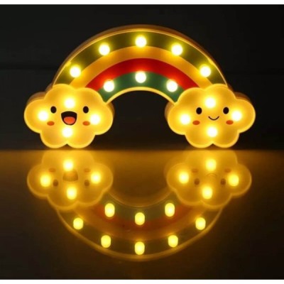Gülen Bulutlu Gökkuşağı LED Gece Lambası Gülen Bulutlu Gökkuşağı LED Gece Lambası
