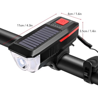 Güneş Enerjili Bisiklet Işıklı Korna Güneş Enerjili Bisiklet Işıklı Korna