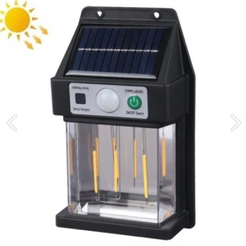 Güneş Enerjili Hareket Sensörlü Duvar Lambası Güneş Enerjili Hareket Sensörlü Duvar Lambası