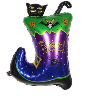 Halloween Çizmeli Kara Kedi Folyo Balon Halloween Çizmeli Kara Kedi Folyo Balon