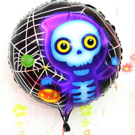 Halloween İskelet Hayalet Folyo Balon 18 inç Halloween İskelet Hayalet Folyo Balon 18 inç