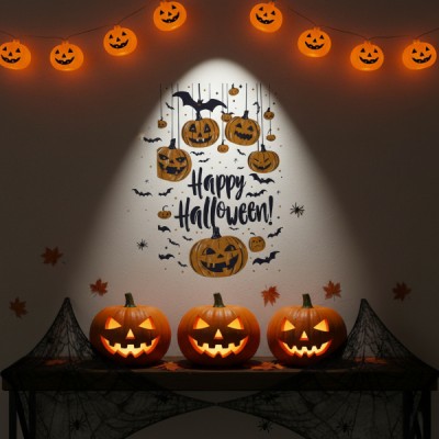 Halloween Temalı Balkabaklı Duvar Sticker Seti Halloween Temalı Balkabaklı Duvar Sticker Seti