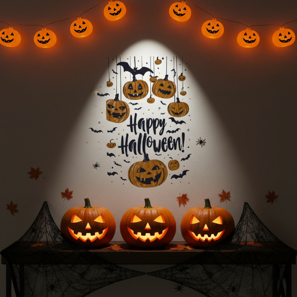 Halloween Temalı Balkabaklı Duvar Sticker Seti Halloween Temalı Balkabaklı Duvar Sticker Seti