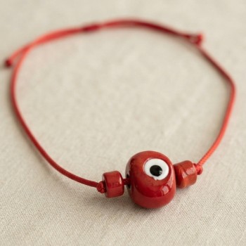 Handmade Bohem Kırmızı Nazar Kolye