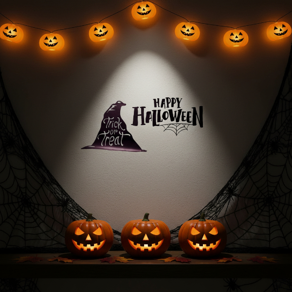 Happy Halloween Temalı Duvar Stickerı Happy Halloween Temalı Duvar Stickerı