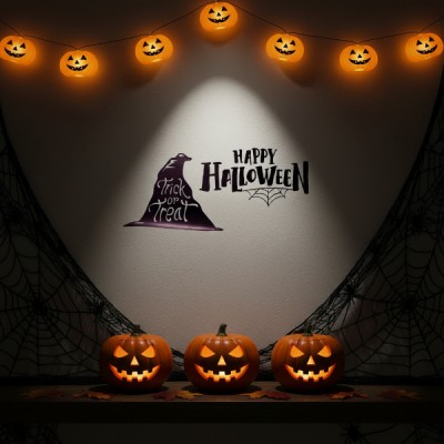Happy Halloween Temalı Duvar Stickerı Happy Halloween Temalı Duvar Stickerı