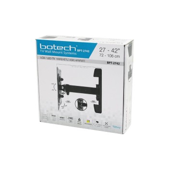Hareketli TV Askı Aparatı - 27-42 İnç - 72-106 cm - LCD LED TV Uyumlu Hareketli TV Askı Aparatı - 27-42 İnç - 72-106 cm - LCD LED TV Uyumlu