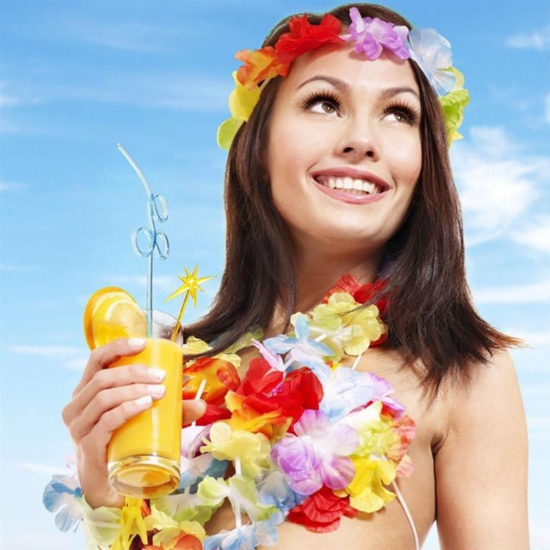 Hawaii Çiçekli Kolye Bileklik Seti Hawaii Çiçekli Kolye Bileklik Seti