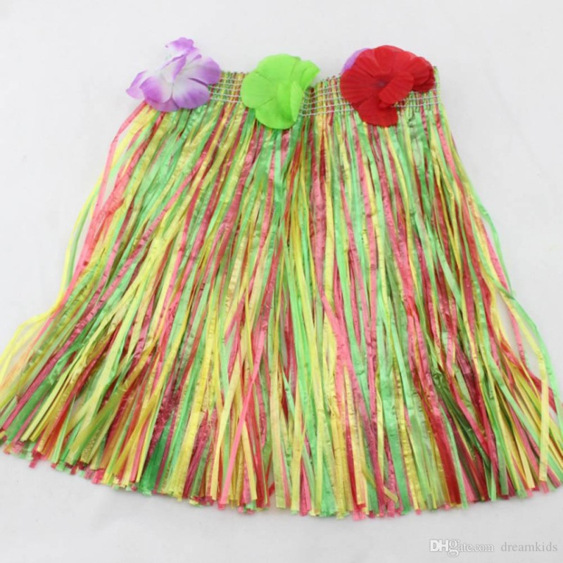 Hawaii Hula Eteği Karışık Renk 40 cm Hawaii Hula Eteği Karışık Renk 40 cm