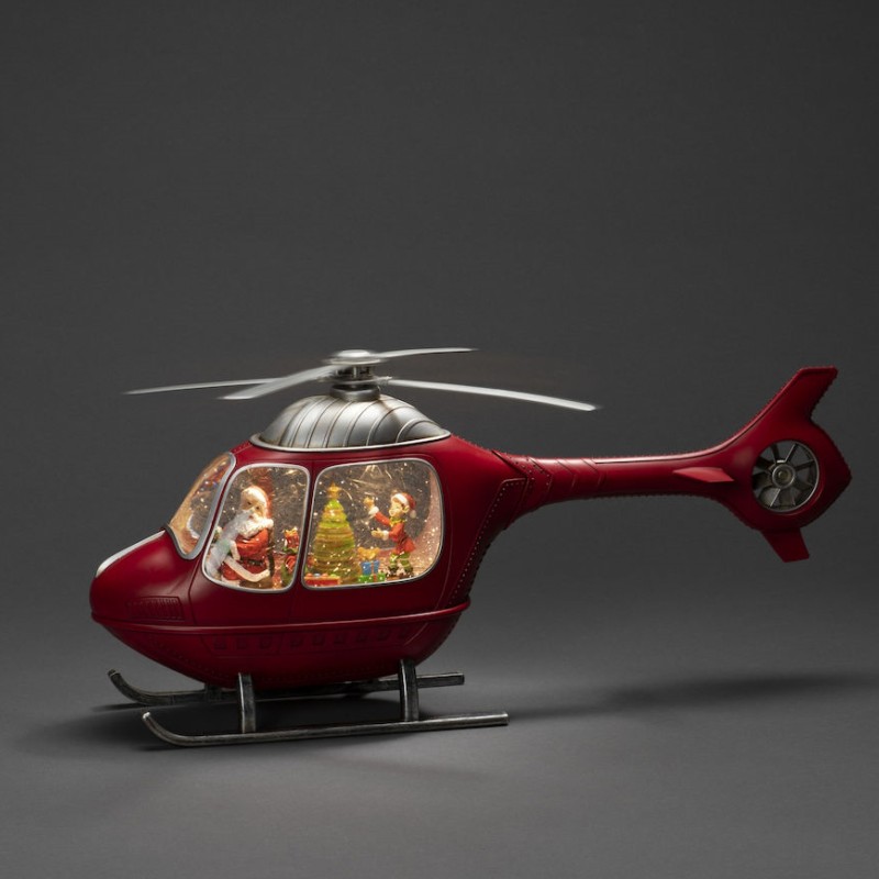 Helikopter Tasarımlı Işıklı Müzikli Kar Küresi Helikopter Tasarımlı Işıklı Müzikli Kar Küresi
