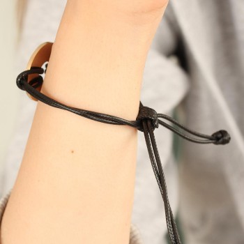 HOPE (Umutlu) Siyah Deri İpli Unisex Mood Bileklik HOPE (Umutlu) Siyah Deri İpli Unisex Mood Bileklik