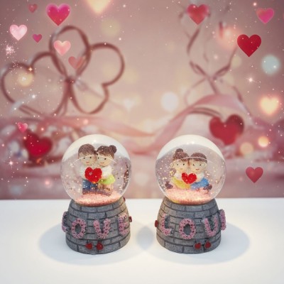 Işıklı Mini Kar Küresi - Love Tasarımlı - Pilli - Romantik Hediyelik - Dekoratif Obje Işıklı Mini Kar Küresi - Love Tasarımlı - Pilli - Romantik Hediyelik - Dekoratif Obje