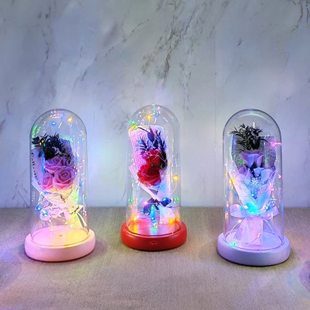 Işıklı Müzikli Romantik Gül Buketi Işıklı Müzikli Romantik Gül Buketi