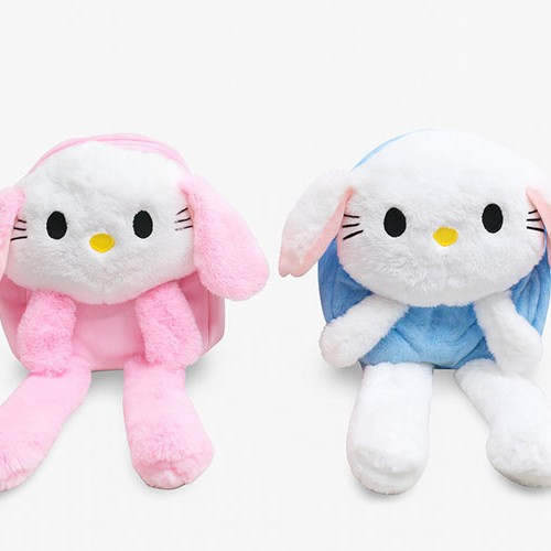 Işıklı Peluş Oynar Kulaklı My Melody ve Cinnamoroll Sırt Çantası Işıklı Peluş Oynar Kulaklı My Melody ve Cinnamoroll Sırt Çantası