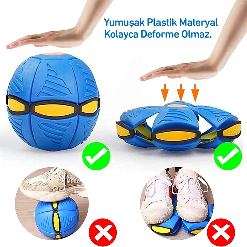 Işıklı Zıplayan Frizbi Evcil Hayvan Topu Işıklı Zıplayan Frizbi Evcil Hayvan Topu