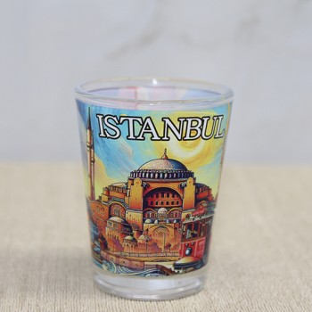 İstanbul Temalı Cam Shot Bardak - Model 2 İstanbul Temalı Cam Shot Bardak - Model 2