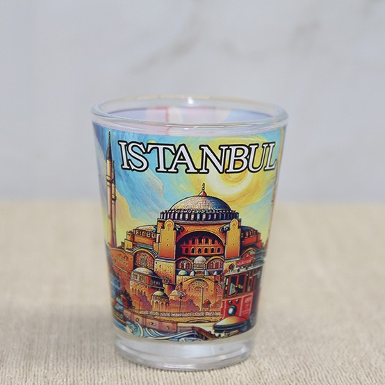İstanbul Temalı Cam Shot Bardak - Model 2 İstanbul Temalı Cam Shot Bardak - Model 2