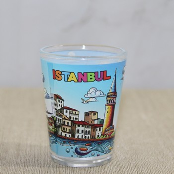 İstanbul Temalı Cam Shot Bardak - Model 3 İstanbul Temalı Cam Shot Bardak - Model 3