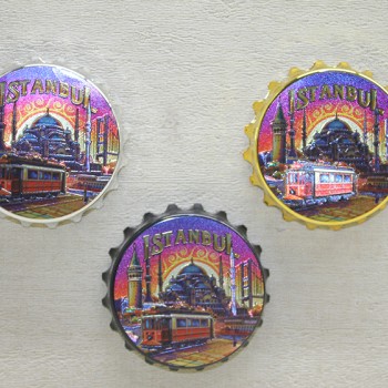 İstanbul Temalı Gazoz Kapağı Magnet - Model 4 İstanbul Temalı Gazoz Kapağı Magnet - Model 4