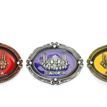 İstanbul Temalı Metal Magnet Ayasofya Kabartmalı İstanbul Temalı Metal Magnet Ayasofya Kabartmalı