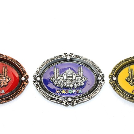 İstanbul Temalı Metal Magnet Ayasofya Kabartmalı İstanbul Temalı Metal Magnet Ayasofya Kabartmalı