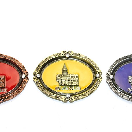İstanbul Temalı Metal Magnet Galata Kulesi Kabartmalı İstanbul Temalı Metal Magnet Galata Kulesi Kabartmalı